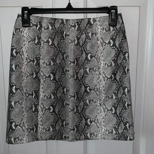 NWOT Faux Leather Zip Mini Skirt